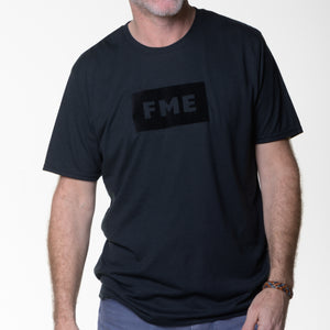 T-shirt noir FME velours